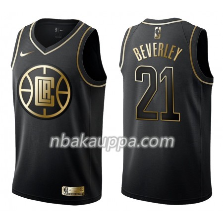 Los Angeles Clippers Patrick Beverle 21 Nike Musta Golden Edition Pelipaidat Swingman - Miesten